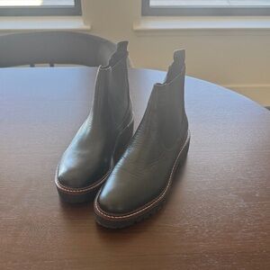 Caslon Black Leather Chelsea Ankle Booties